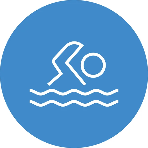 Person Schwimmbad Umriss Symbol Stockvektor