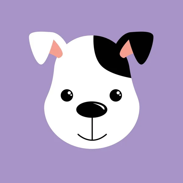 Χαριτωμένος σκύλος εικονογράφηση. λευκό και το μαύρο κουτάβι — Διανυσματικό Αρχείο
