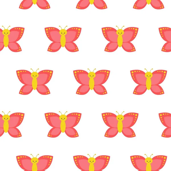 Patrón Sin Costuras Con Mariposas Perfecto Para Papel Pintado Papel — Archivo Imágenes Vectoriales
