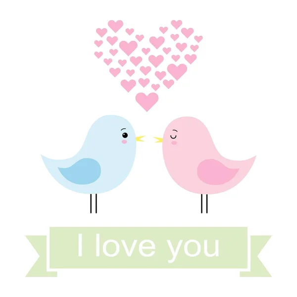 couple of cute birds in love vector illustration cartoon style