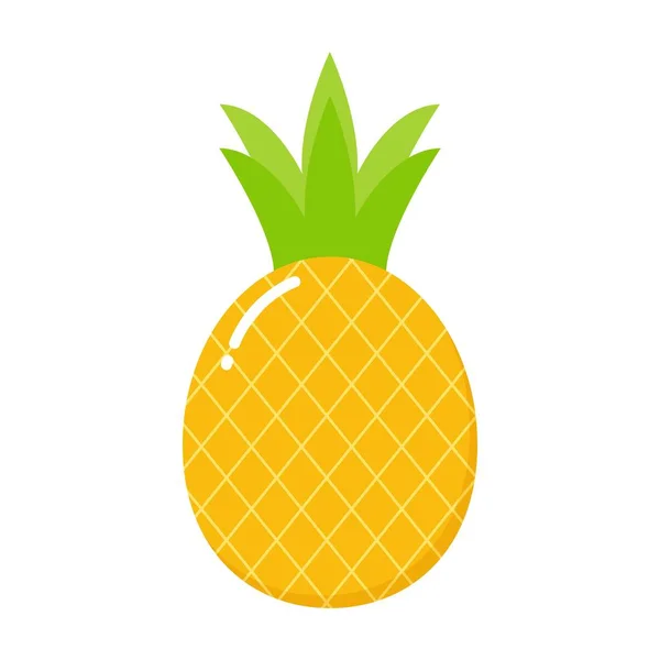 Icona dell'ananas. Frutta tropicale. Stampa di ananas. Illustrazione vettoriale . — Vettoriale Stock