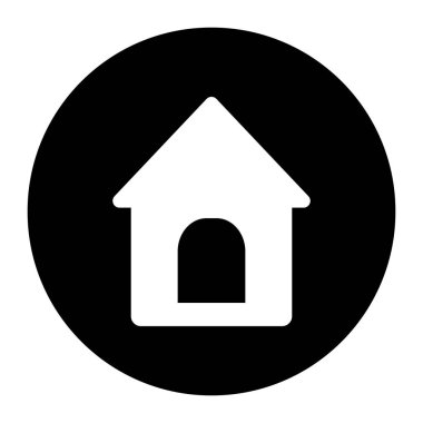 Köpek kulübesi simgesi turda. Vektör çizim tarzı bir düz ikonik köpek kulübesi semboldür.