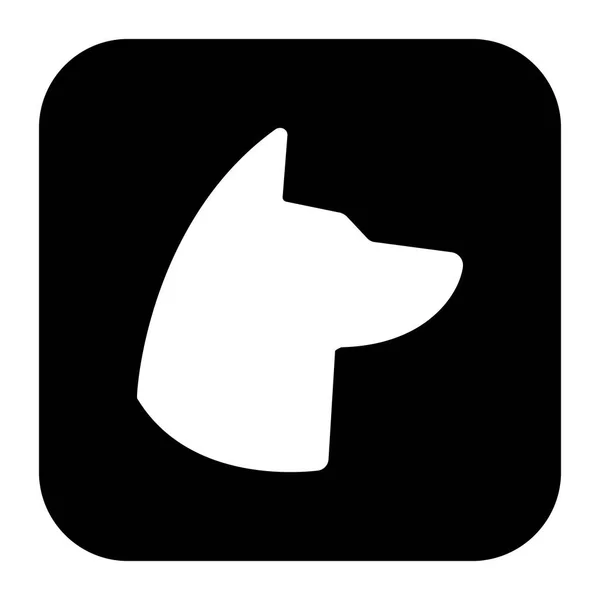 Hund Symbol ikonen Square Flat Vector Art Design färgcirkeln — Stock vektor