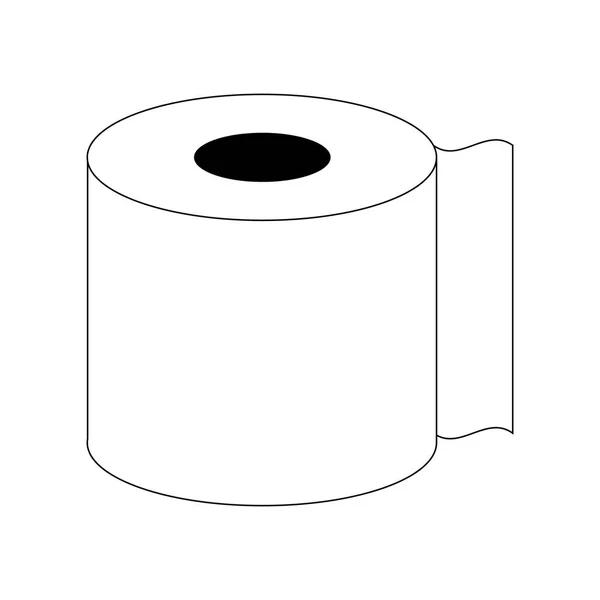 Overzichtssymbool toiletpapier pictogram illustratie vector — Stockvector