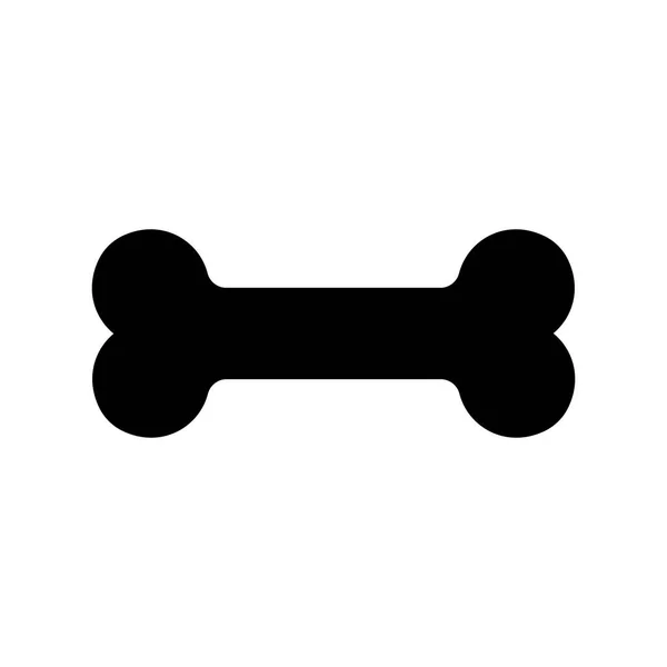 Siyah ve beyaz köpek kemik karikatür çizim basit tasarım özetlenen.