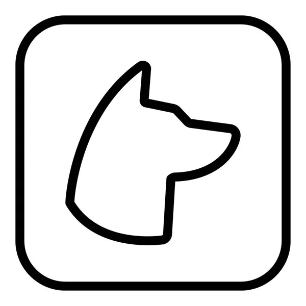 Pes Symbol ikonu náměstí plochých Vector Art Design Barevný kruh — Stockový vektor