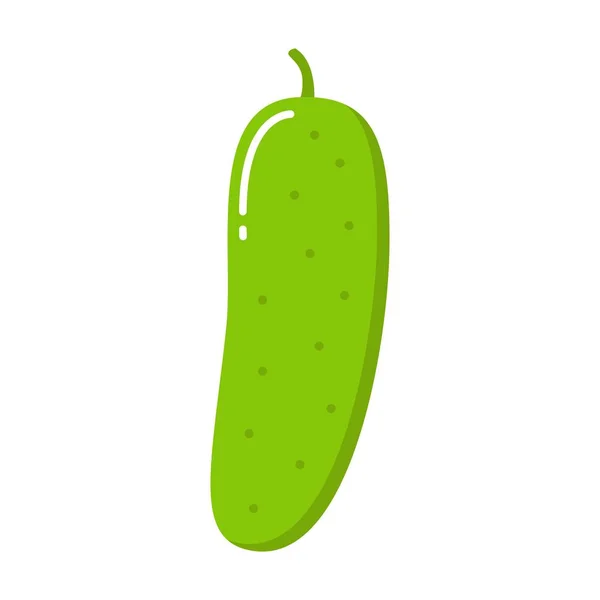 Icono de pepino. Ilustración plana del icono del vector del pepino — Vector de stock