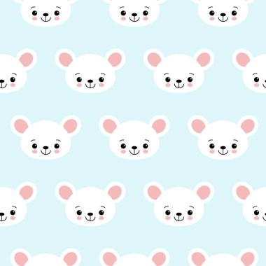 şirin çizgi film faresi kusursuz vektör desenli arkaplan çizimi