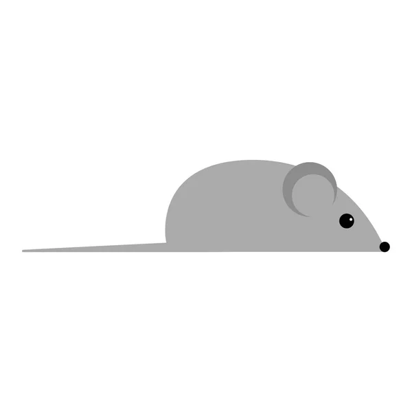 Icono elegante de un ratón gris para la web y la impresión . — Vector de stock
