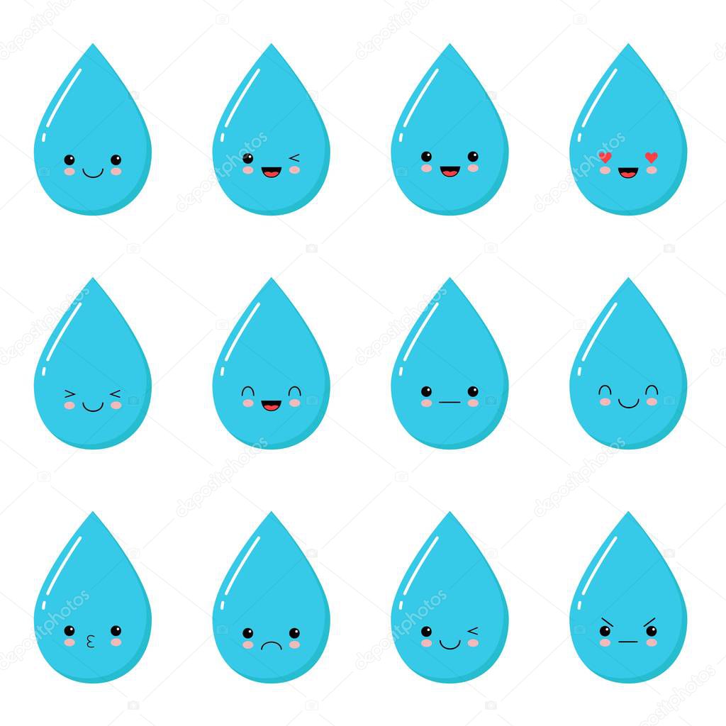 Water face World water day save the water stop water drops drop H2O Vector faces smile emotion emoticons smiley emoji Rainy rain day pattern drop drops sign signs icon icons symbol aqua