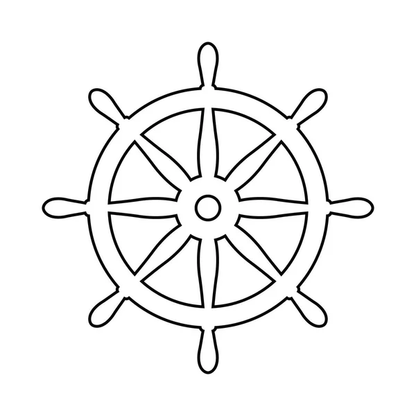 Helm Anchor vektör simgesi logo Deniz deniz okyanus tekne illüstrasyon.