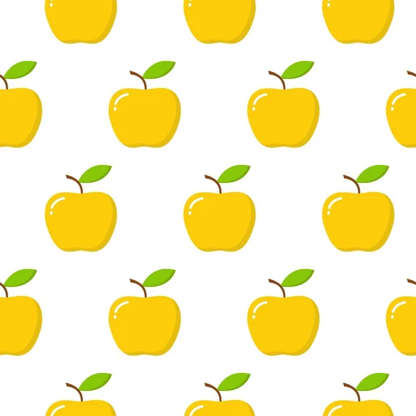 Modèle sans couture Apple sur le fond blanc. Illustration vectorielle . — Image vectorielle