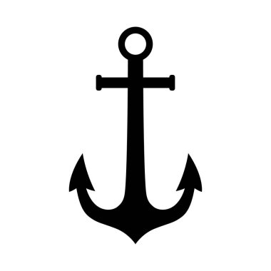 Çapa vektör logosu simgesi Deniz deniz okyanus tekne illüstrasyon sembolü
