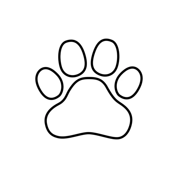 Paw line icon, outline vector sign, linear style pictogram isolated on white. — Stock Vector