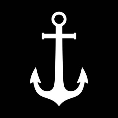 Çapa vektör logosu simgesi Deniz deniz okyanus tekne illüstrasyon sembolü
