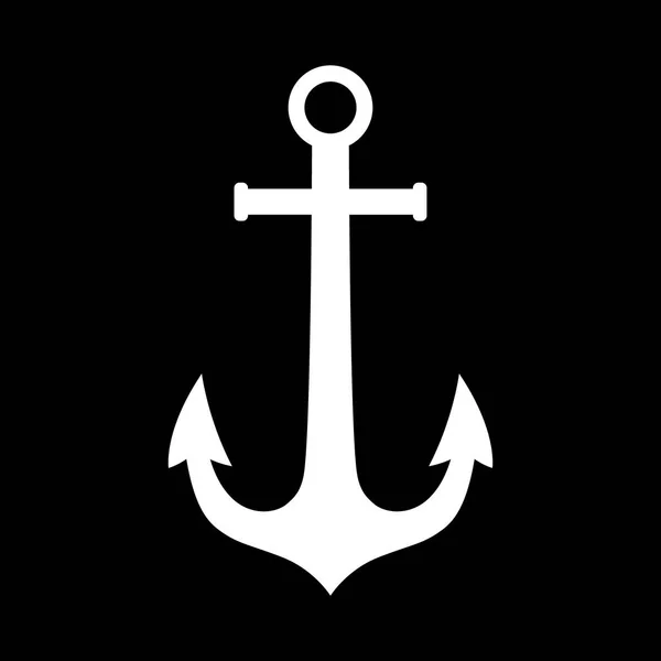 Ankare vektor logotyp ikon nautiska havs havet havet båt illustration symbol — Stock vektor