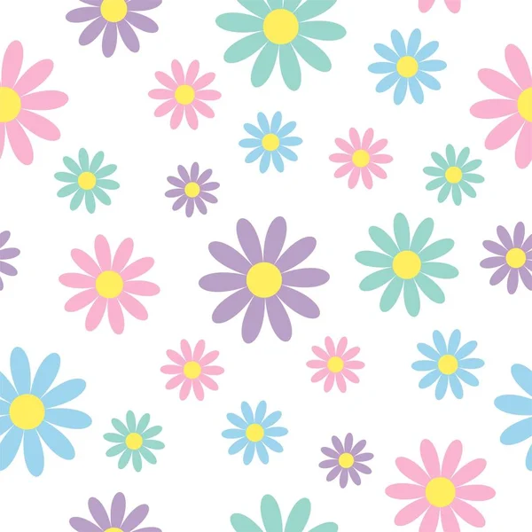 Varrat nélküli mintát aranyos virágokkal. varrat nélküli mintát lehet használni tapéta, a kitöltőmintáikat, a weblapok háttere, felszíni textúrák. — Stock Vector