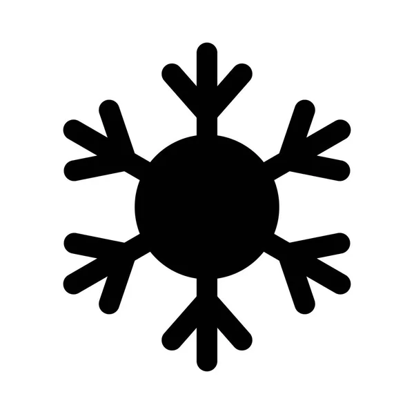 Ícone do Floco de Neve. Logotipo plano de floco de neve isolado no fundo branco. Ano Novo e símbolo de inverno . — Vetor de Stock
