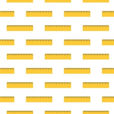 Sarı cetvelli hoş, pürüzsüz bir desen. Vektör düz resimleme
