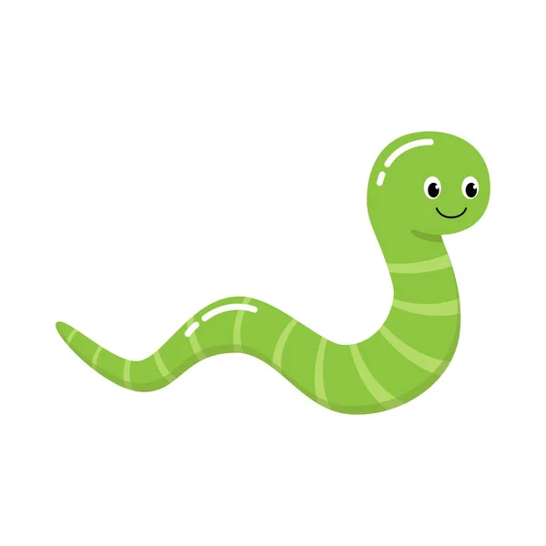 Ilustração vetorial de uma mascote de lagarta bonito. Estilo dos desenhos animados — Vetor de Stock