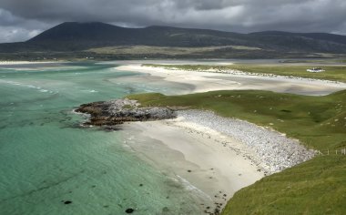 Seilebost Beach, Outer Hebrides, İskoçya.