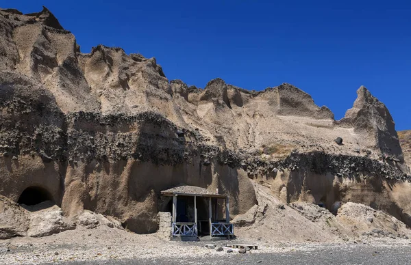 Playa de Vourvoulos, Santorini, Grecia . — Foto de Stock