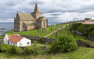 St. monans, Fife, Iskoçya 'daki Antik on altıncı yüzyıl Kilisesi.
