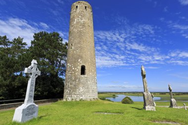 Clonmacnoise tarihi sitesi, İrlanda.
