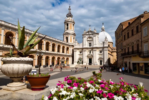 Loreto Ancona Italië Augustus 2020 Basiliek Van Sant Sant — Stockfoto