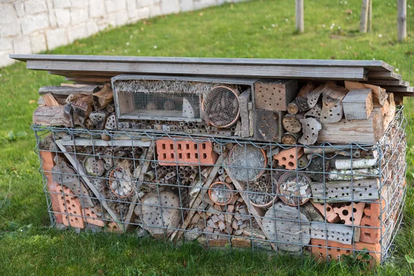 Unusually Large Insect Hotel Garden Various Materials — Stock Photo, Image