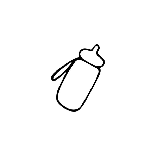 Single Sports Water Bottle Icon Doodle Vector Graphic — Stock Vector