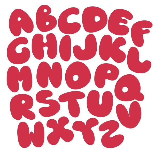 Les Lettres Potelées Alphabet Pour Impression Numérique Thème Pour Enfants — Image vectorielle