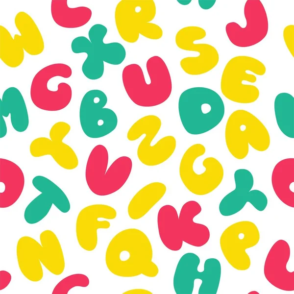 Schéma Alphabétique Des Enfants Ensemble Lettres Potelées Pour Les Livres — Image vectorielle