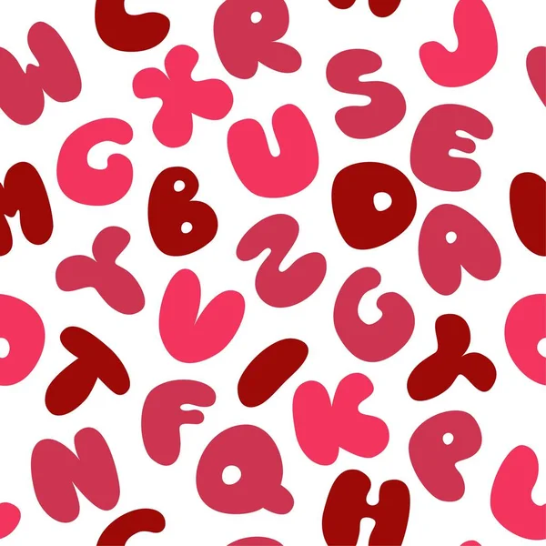 Les Lettres Rondes Alphabet Pour Impression Numérique Thème Pour Enfants — Image vectorielle