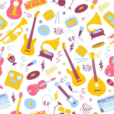 Parlak, pürüzsüz duvar kağıdı. Baskı ve dijital için müzikal doku. Vektör grafiği