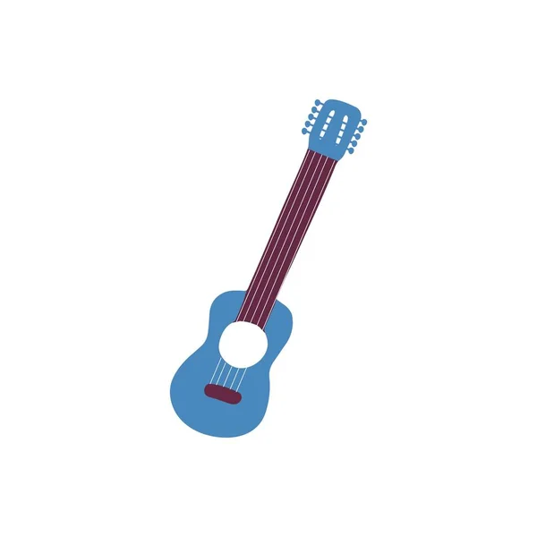 Einziges Handgezeichnetes Ukulele Symbol Symbol Eines Musikinstruments Vektorillustration — Stockvektor