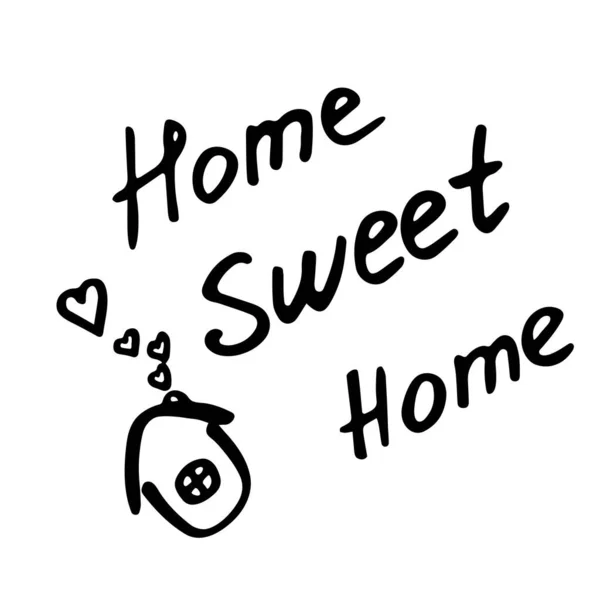 Home Sweet Home Hand Writting Concept Poster Card Banner — Stock Vector