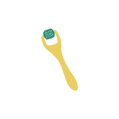 Derma paten ikonu. Cilt bakımı için mezo-silindir. Mezoterapi için bir araç. Vektör düz el çizimi resimleme.