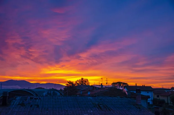 Sky Sunset Purple Orange Blue — Stock Photo, Image