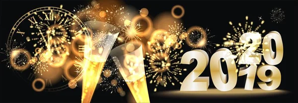 Happy New Year Background Fireworks — Stock Photo, Image
