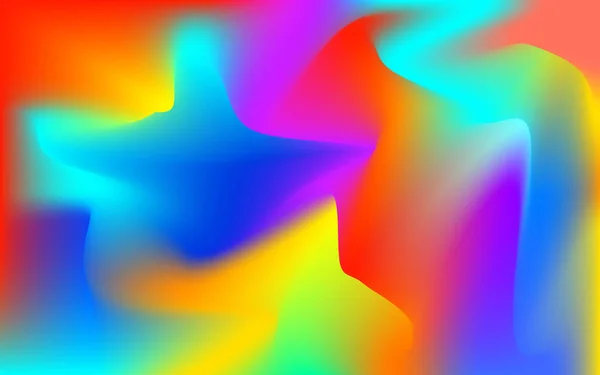 流体のホログラム背景。液体の色。抽象的なベクトル グラデーション図形. — ストックベクタ