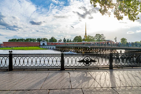 Russia Saint Petersburg September 2018 Ioannovskiy Bridge Peter Paul Fortress — Stock Photo, Image
