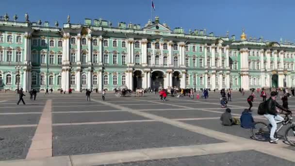 Rusia San Petersburgo Abril 2019 Plaza Del Palacio Museo Del — Vídeos de Stock