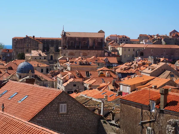 Telhados Cidade Velha Dubrovnik Croácia — Fotografia de Stock