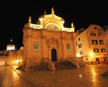St Blasius Chruch Dubrovnik Hırvatistan gece