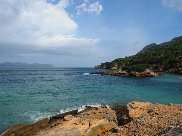 Uitzicht Port Pollensa Bay Mallorca Spanje — Stockfoto