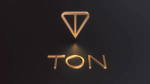 Ton logosunu görmeniz gerekir. Telgraf cryptocurrency simge 3d çizim