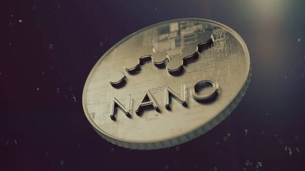 Nano Kryptowährungssymbol Kryptowährungsmünze Illustration — Stockfoto
