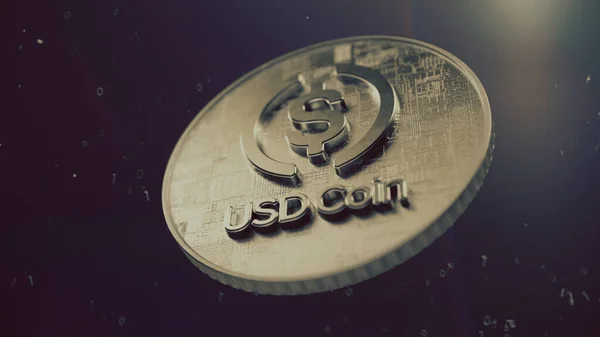 Usdc Cryptocurrency Coin Illustration — 스톡 사진