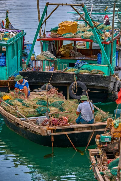Long Bay Vietnam November 2014 Fishing Boot Long Bay Panoramisch — Stockfoto